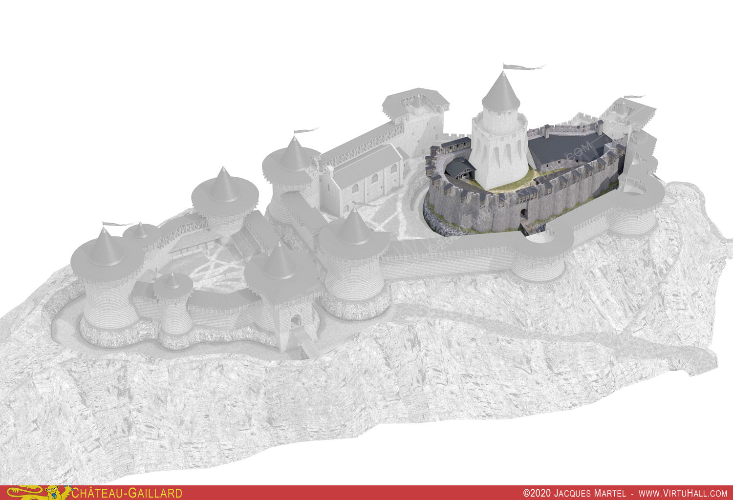 Ch�teau-Gaillard, la haute-cour