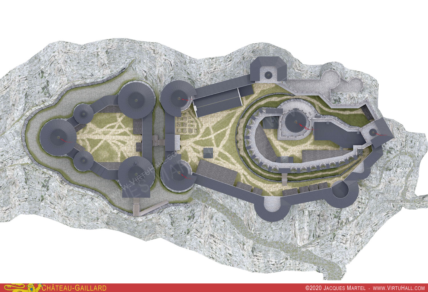 Ch�teau-Gaillard, vue en plan