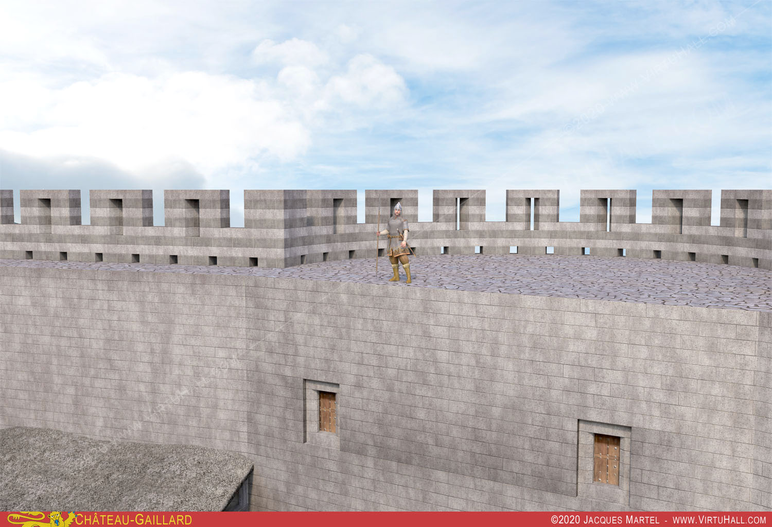 Ch�teau-Gaillard, hourdage